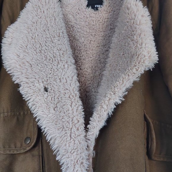 Aritzia, Wilfred Free Sherpa Linen Oversized Jacket, Women XS - Picture 6 of 10